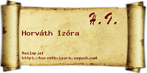 Horváth Izóra névjegykártya